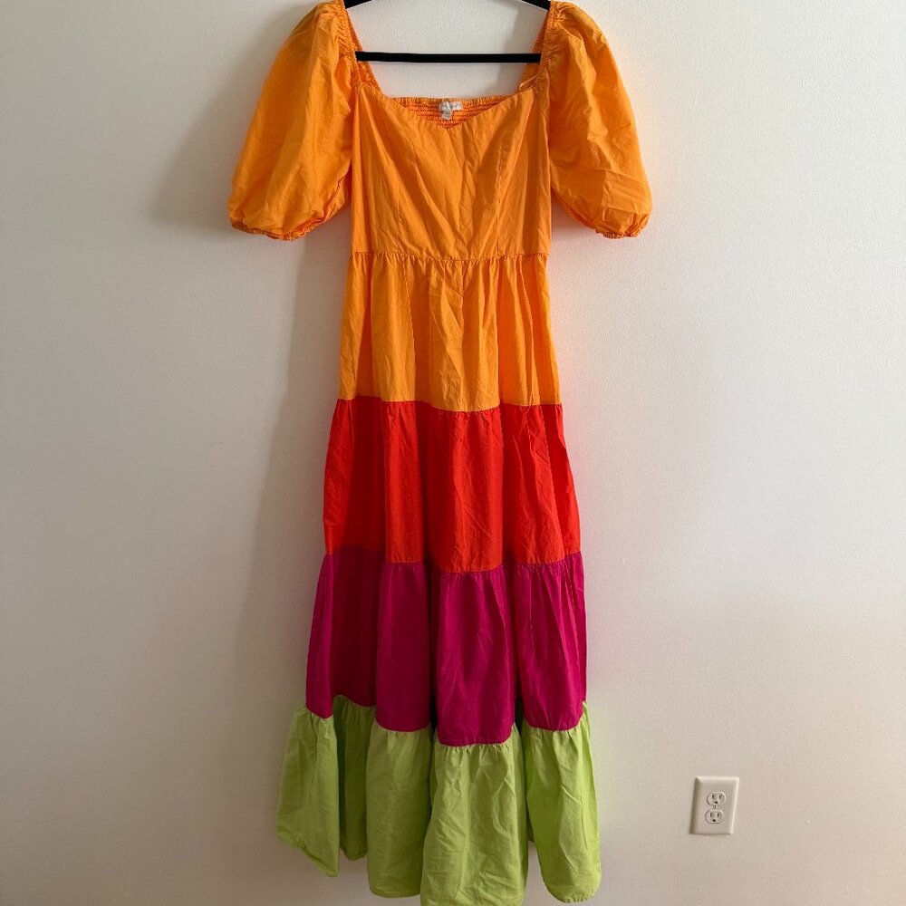 Flying Tomato Puff Sleeve Maxi Dress Size S
